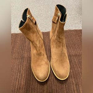 Light Suede Calf High Booties